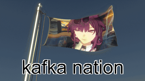 Kafka Honkai Star Rail Nation Flag GIF