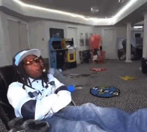 Kai Cenat Bored Smoking Dance GIF