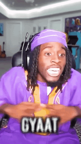 Kai Cenat Gyaaat Scream GIF