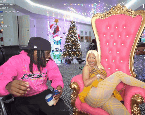 Kai Cenat Nicki Minaj Laughing Twitch GIF