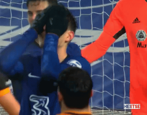 Kai Havertz Covering His Face GIF