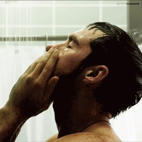 Kai Parker Taking Shower GIF
