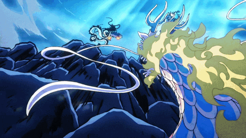 Kaido As Dragon Flying Attack GIF