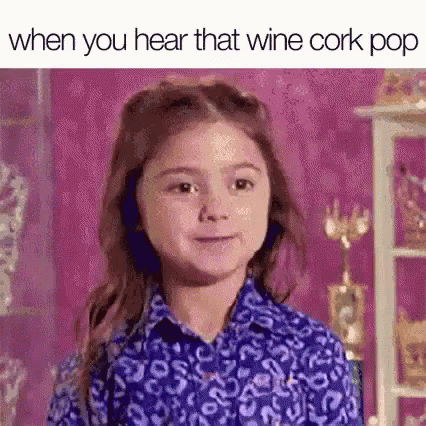 Kailia Posey Wine Cork Pop Meme GIF