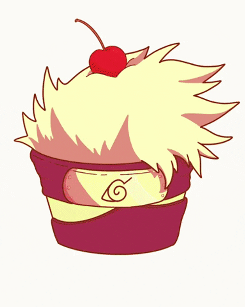 Kakashi Hair Cake GIF