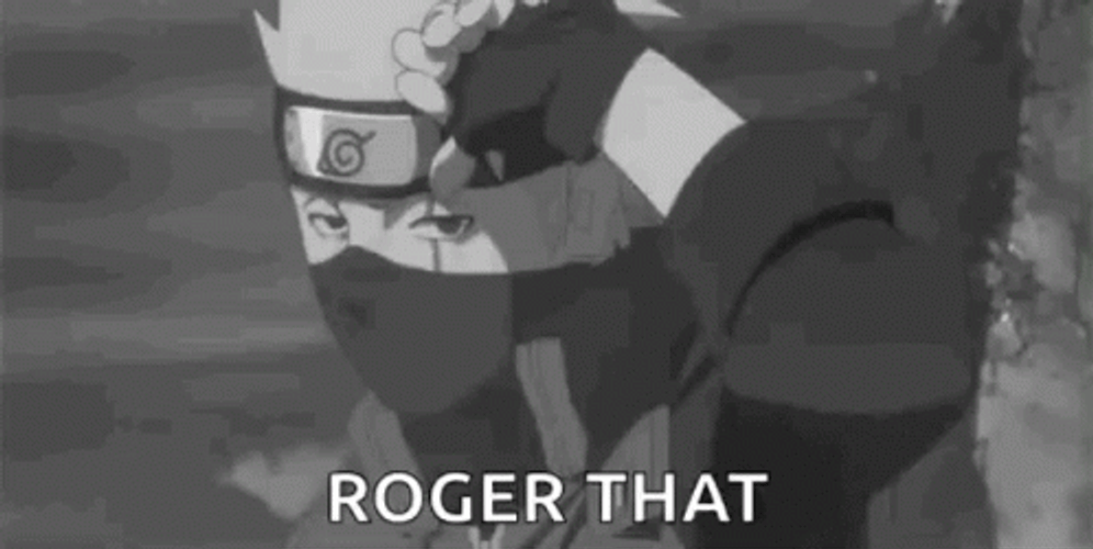 Kakashi Hatake Roger That GIF