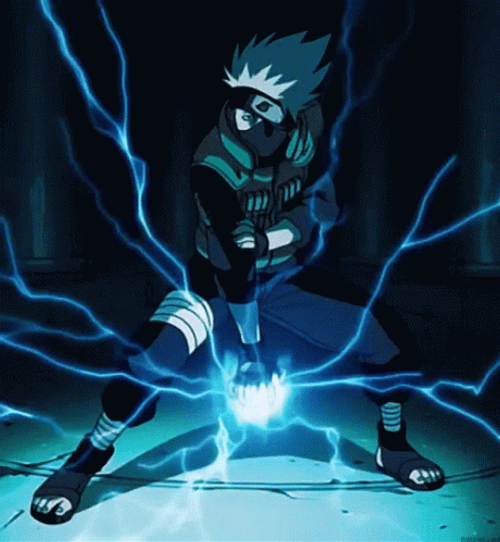 Kakashi Hatake Sharingan Lightning Release Naruto GIF 