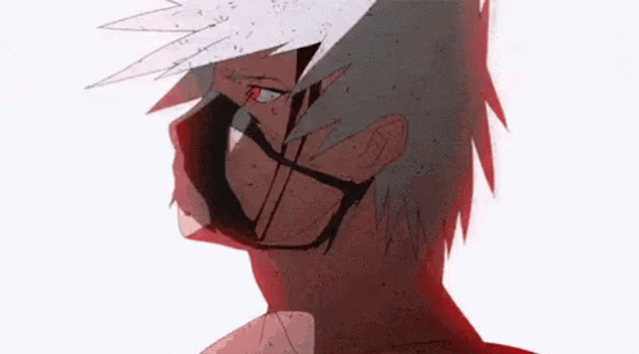 Kakashi Hatake Sharingan Naruto Lifting Forehead Protector GIF