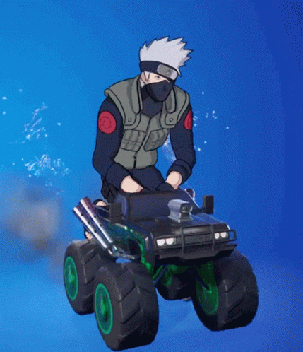 Kakashi Riding Monster Truck GIF