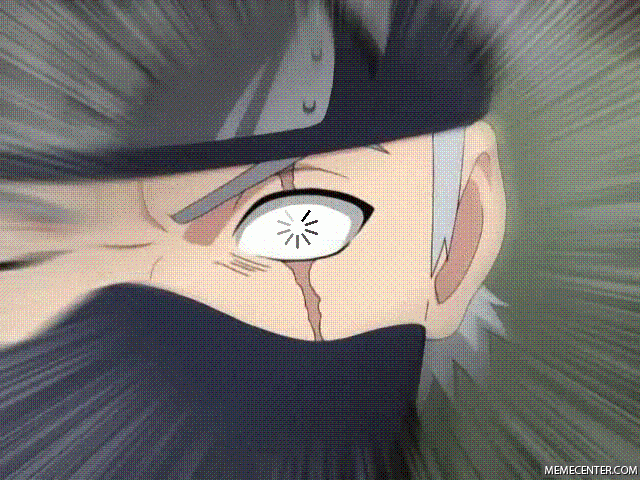 Kakashi Sharingan Naruto Loading Eyes Meme GIF
