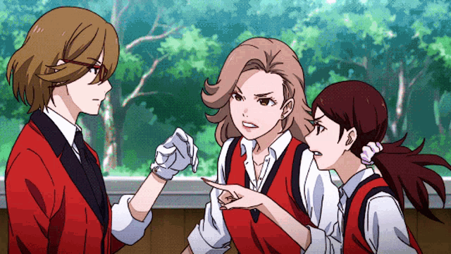 Kakegurui Rei Batsubami Chin Tilt GIF