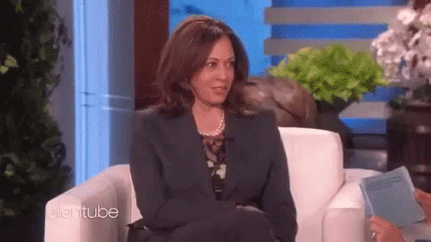 Kamala Harris In The Ellen Show GIF