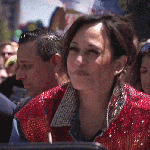 Kamala Harris Sipping Drink GIF