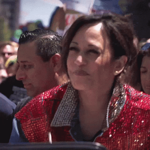 Kamala Harris Drinking Juice GIF