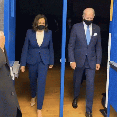 Kamala Harris Walking With Joe Biden GIF