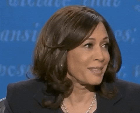 Kamala Harris Clearly Talking To Person GIF
