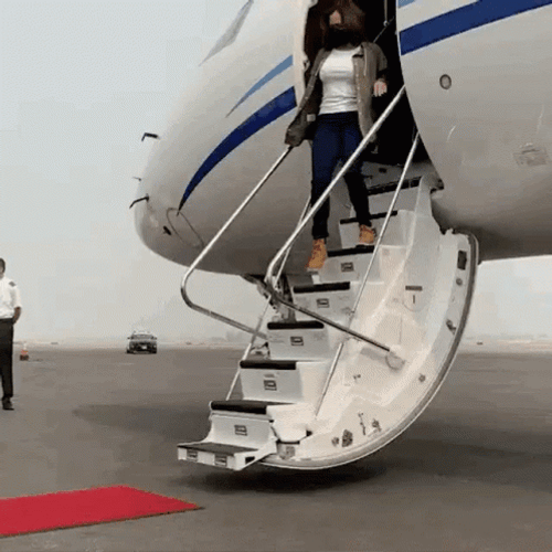 Kamala Harris Get Off The Airplane GIF