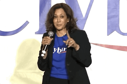 Kamala Harris Laugh On Screen Live GIF