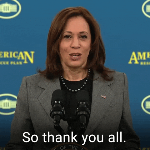 Kamala Harris Thank You All Real Mvp GIF