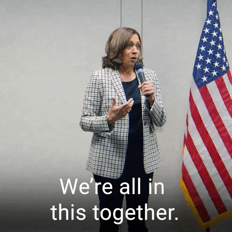 Kamala Harris We're All In This Together GIF