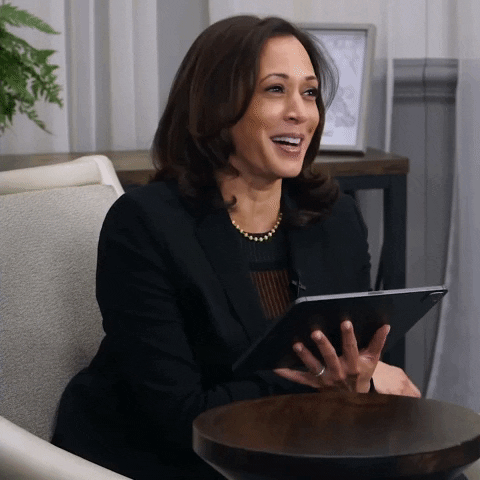 Kamala Laugh On Live Talk GIF