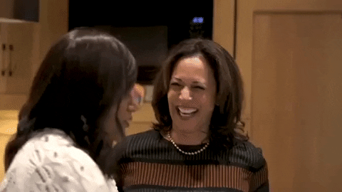 Kamala Laugh With Her Friend GIF