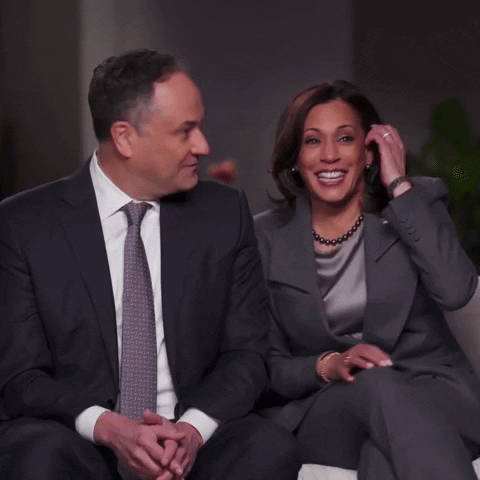 Kamala Laugh With Her Husband GIF