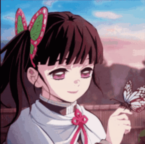 Kanao Tsuyuri Landed Butterfly GIF