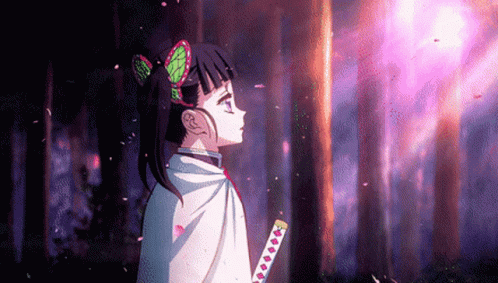 Kanao Tsuyuri Looking Bright Light GIF