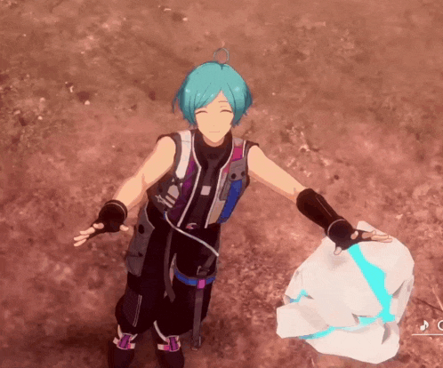 Kanata Shinkai Jumping Cat Silly Enstars Ensemble Stars Yippie Gif GIF