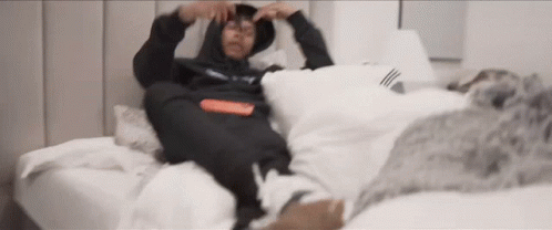 Kankan Relax On The Bed GIF