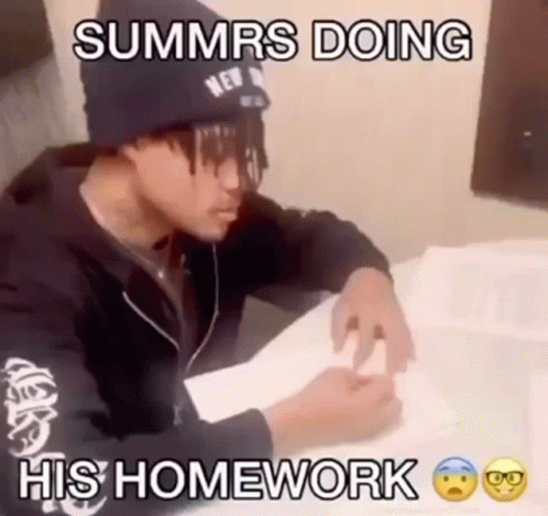 Kankan Summrs Doing His Homework GIF