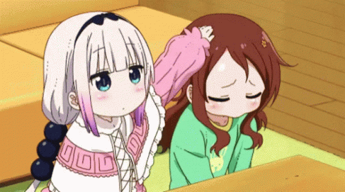 Kanna Kamui Consoling Riko Saikawa GIF