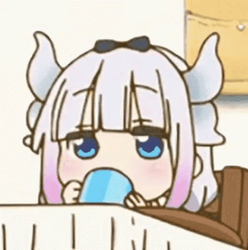 Kanna Kamui Drinking GIF