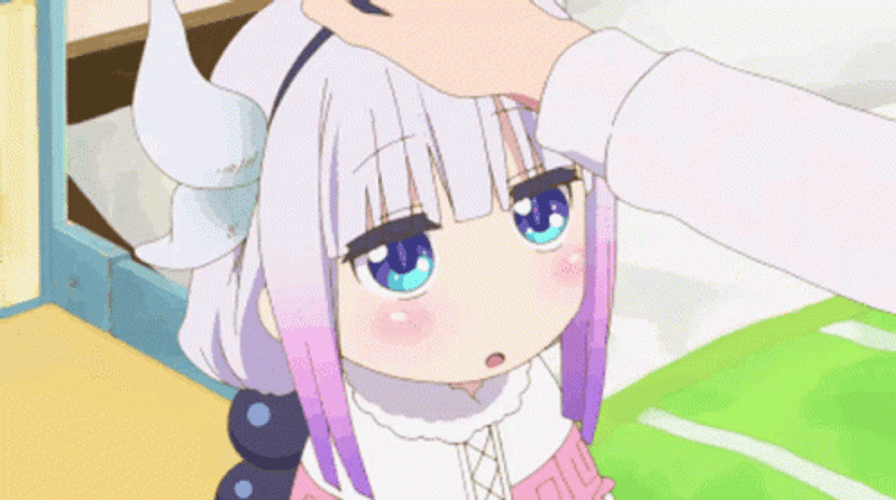 Kanna Kamui Getting Head Pat GIF
