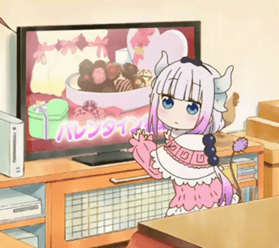 Kanna Kamui Watching Tv GIF