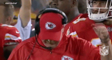 Kansas City Chiefs Andy Reid Celebrating Clench Fist GIF