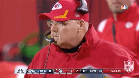 Kansas City Chiefs Andy Reid Chewing GIF