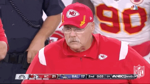 Kansas City Chiefs Andy Reid Monitoring The Game GIF