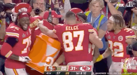 Kansas City Chiefs Andy Reid Team Hug GIF