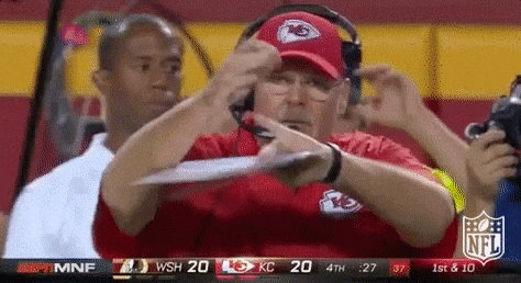 Kansas City Chiefs Andy Reid Time Out GIF