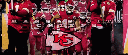 Kansas City Chiefs Football Players Walking on Field