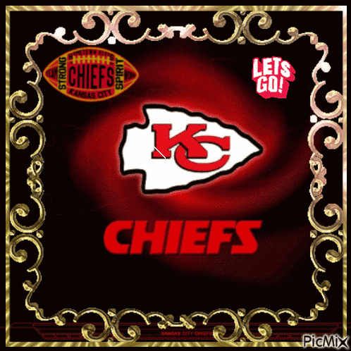Kansas City Chiefs Gold Frame GIF
