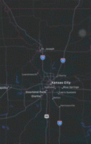 Kansas City Map on Phone Screen