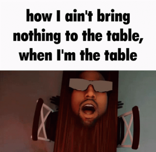 Kanye The Table GIF