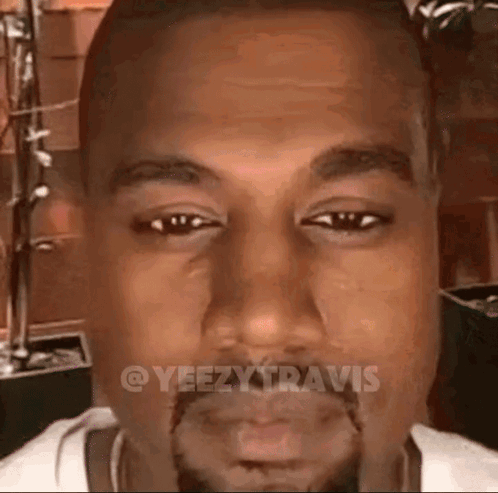 Kanye West Close Up Beard White Shirt