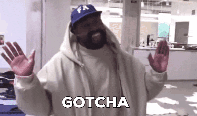 Kanye West Hands Up Confident Gotcha GIF