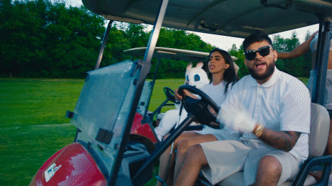 Karan Aujla Makes Music Video On Golf Cart GIF