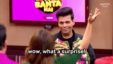 Karan Johar Wow What A Surprised Meme GIF