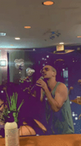 Having A Concert In Karaoke GIF